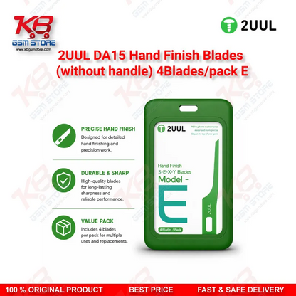2UUL DA15 Model E Hand Finish Blades (Without Handle) 4 Blades/Pack