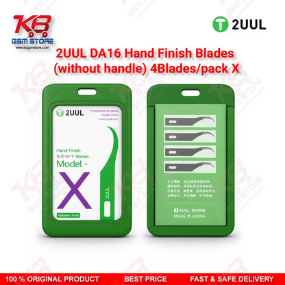 2UUL DA16 Model X Hand Finish Blades (Without Handle) – 4 Blades Pack