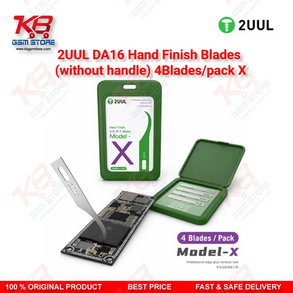 2UUL DA16 Model X Hand Finish Blades (Without Handle) – 4 Blades Pack