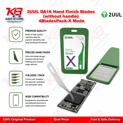 2UUL DA16 Hand Finish Blades (without handle) 4BladesPack-X Mode