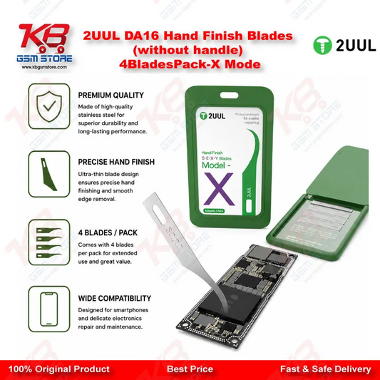 2UUL DA16 Hand Finish Blades (without handle) 4BladesPack-X Mode