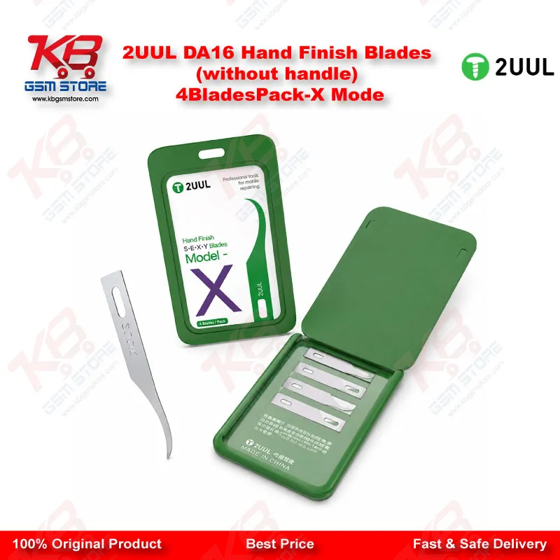 2UUL DA16 Hand Finish Blades (without handle) 4BladesPack-X Mode