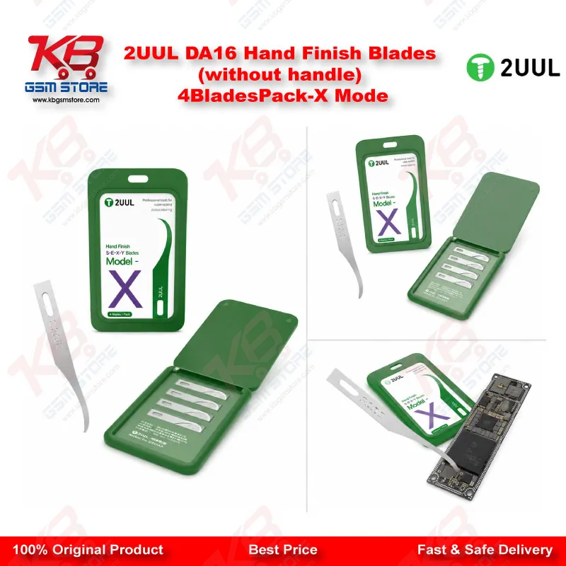 2UUL DA16 Hand Finish Blades (without handle) 4BladesPack-X Mode