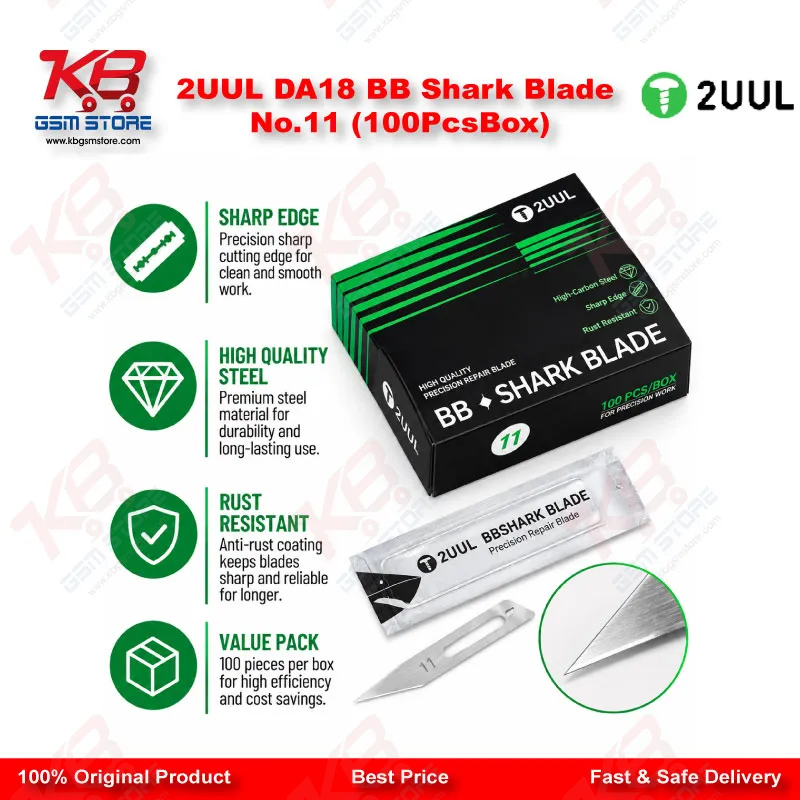 2UUL DA18 BB Shark Blade No.11 (100Pcs/Box)