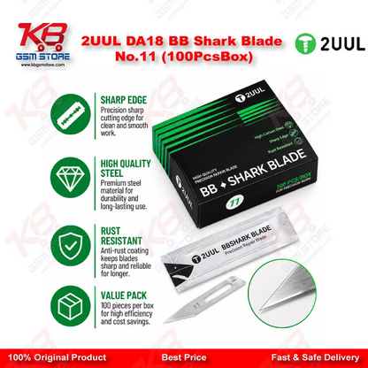 2UUL DA18 BB Shark Blade No.11 (100Pcs/Box)