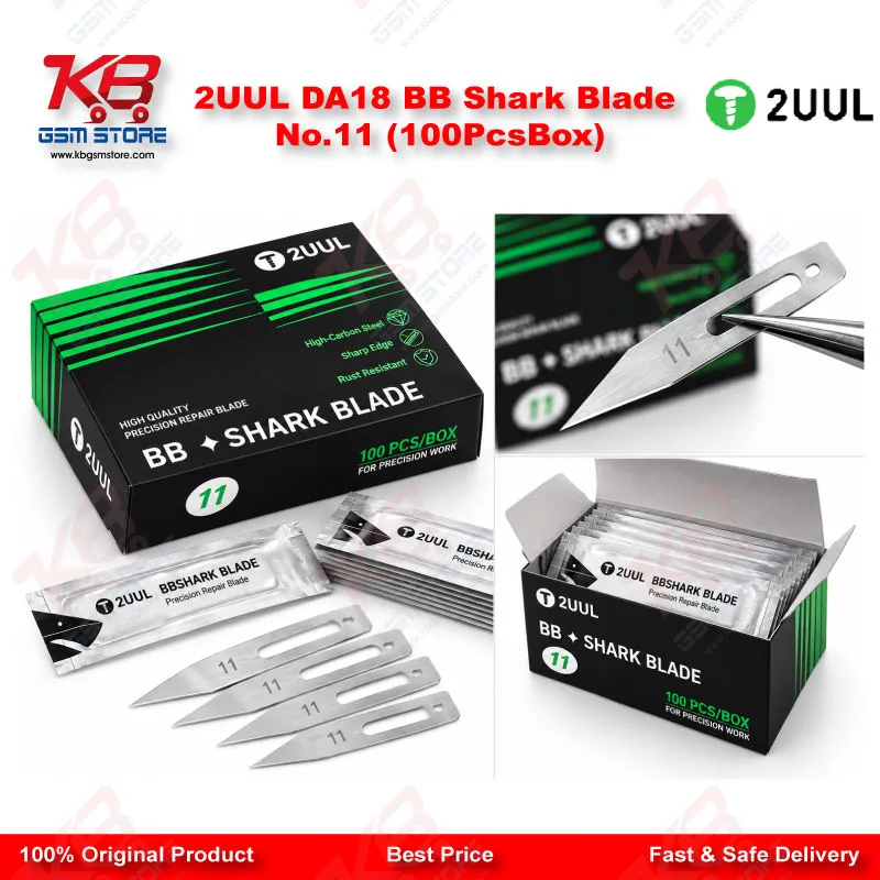 2UUL DA18 BB Shark Blade No.11 (100Pcs/Box)