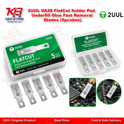2UUL DA28 FlatCut Solder Pad Underfill Glue Fast Removal Blades (5pcs/box)