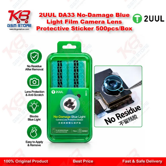 2UUL DA33 No-Damage Blue Light Film Camera Lens Protective Sticker 500pcs/Box