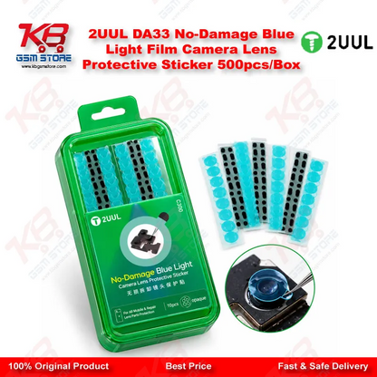 2UUL DA33 No-Damage Blue Light Film Camera Lens Protective Sticker 500pcs/Box