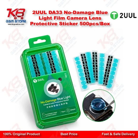 2UUL DA33 No-Damage Blue Light Film Camera Lens Protective Sticker 500pcs/Box