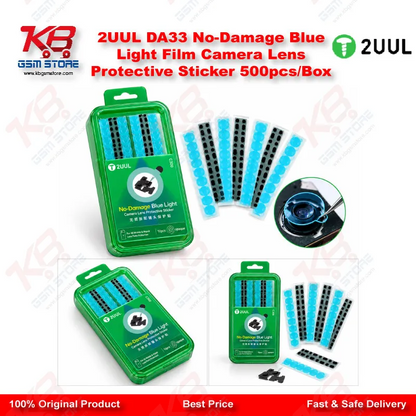 2UUL DA33 No-Damage Blue Light Film Camera Lens Protective Sticker 500pcs/Box
