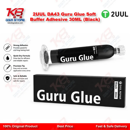 2UUL DA43 Guru Glue Soft Buffer Adhesive 30ML (Black)