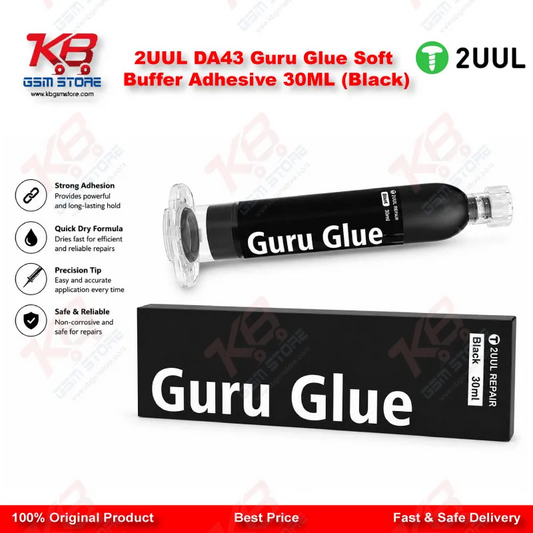 2UUL DA43 Guru Glue Soft Buffer Adhesive 30ML (Black)