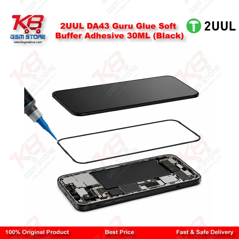 2UUL DA43 Guru Glue Soft Buffer Adhesive 30ML (Black)
