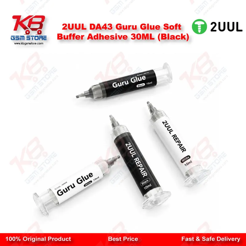 2UUL DA43 Guru Glue Soft Buffer Adhesive 30ML (Black)