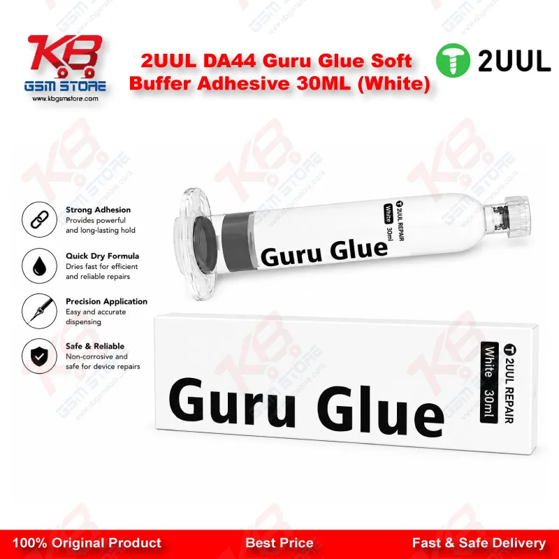2UUL DA44 Guru Glue Soft Buffer Adhesive 30ML (White)