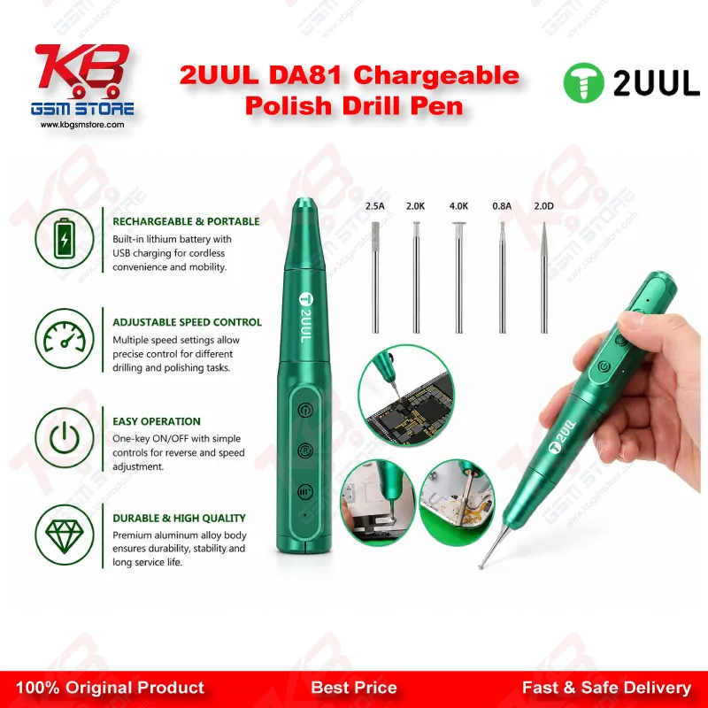 2UUL DA81 Chargeable Polish Drill Pen