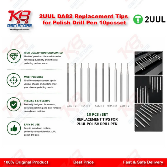2UUL DA82 Replacement Tips for Polish Drill Pen 10pcs/set