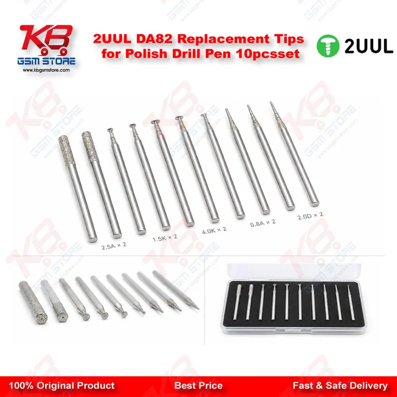 2UUL DA82 Replacement Tips for Polish Drill Pen 10pcs/set