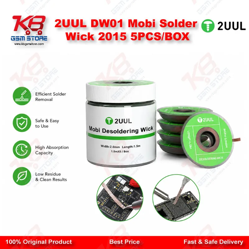2UUL DW01 Mobi Solder Wick 2015 5PCS/BOX