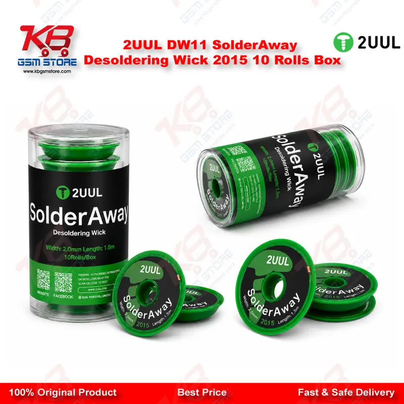 2UUL DW11 SolderAway Desoldering Wick 2015 10Rolls/Box