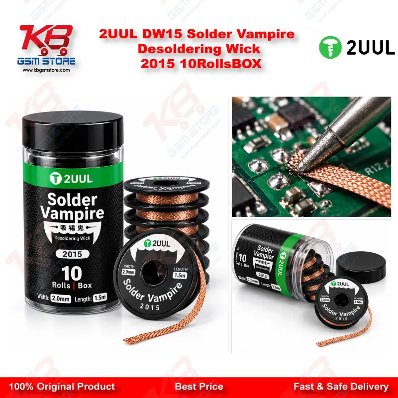 2UUL DW15 Solder Vampire Desoldering Wick 2015 10Rolls/BOX