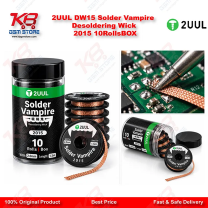 2UUL DW15 Solder Vampire Desoldering Wick 2015 10Rolls/BOX
