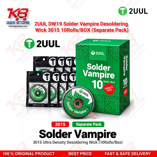 2UUL DW19 Solder Vampire Desoldering Wick 3015 – 10 Rolls/Box (Separate Pack)