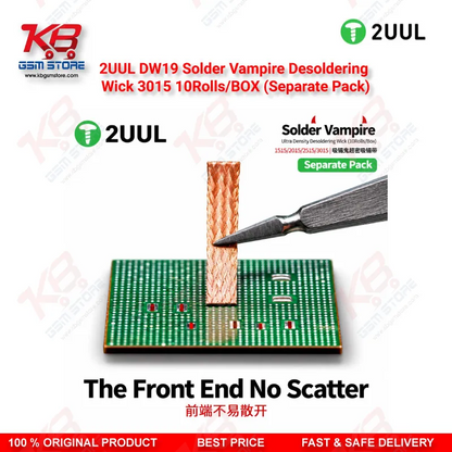 2UUL DW19 Solder Vampire Desoldering Wick 3015 – 10 Rolls/Box (Separate Pack)