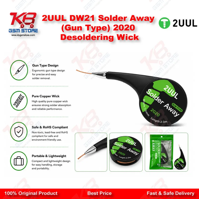 2UUL DW21 Solder Away (Gun Type) 2020 Desoldering Wick