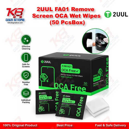 2UUL FA01 Remove Screen OCA Wet Wipes (50 Pcs/Box)