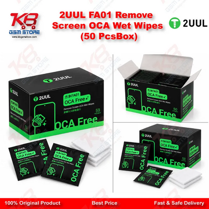 2UUL FA01 Remove Screen OCA Wet Wipes (50 Pcs/Box)