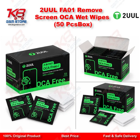 2UUL FA01 Remove Screen OCA Wet Wipes (50 Pcs/Box)