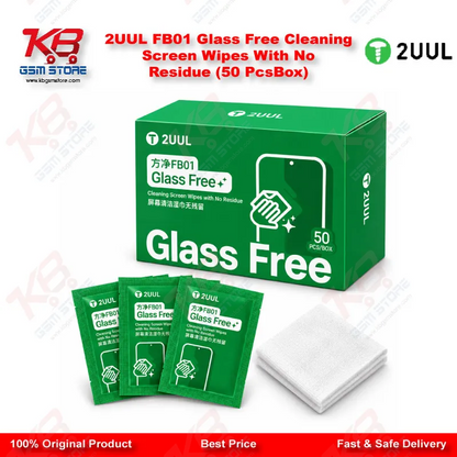2UUL FB01 Glass Free Cleaning Screen Wipes With No Residue (50 PcsBox)