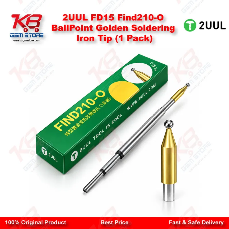 2UUL FD15 Find210-O BallPoint Golden Soldering Iron Tip (1 Pack)