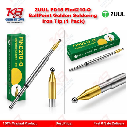2UUL FD15 Find210-O BallPoint Golden Soldering Iron Tip (1 Pack)