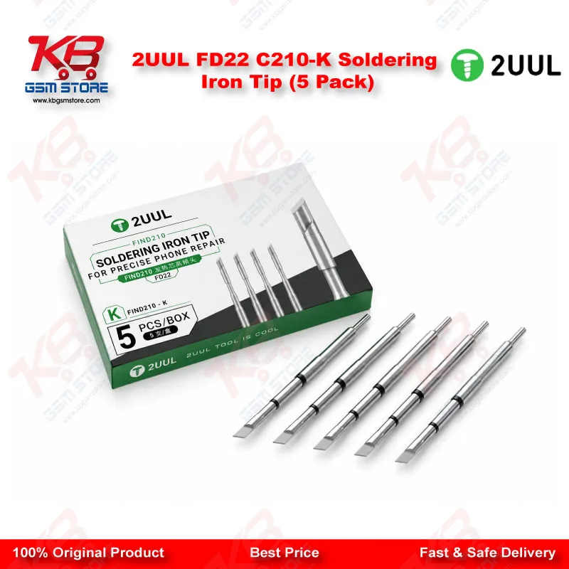 2UUL FD22 C210-K Soldering Iron Tip (5 Pack)