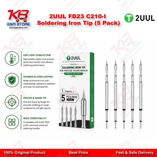 2UUL FD23 C210-I Soldering Iron Tip (5 Pack)