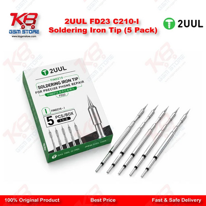 2UUL FD23 C210-I Soldering Iron Tip (5 Pack)