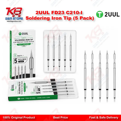 2UUL FD23 C210-I Soldering Iron Tip (5 Pack)
