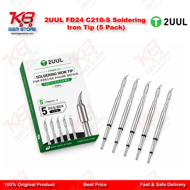 2UUL FD24 C210-S Soldering Iron Tip (5 Pack)