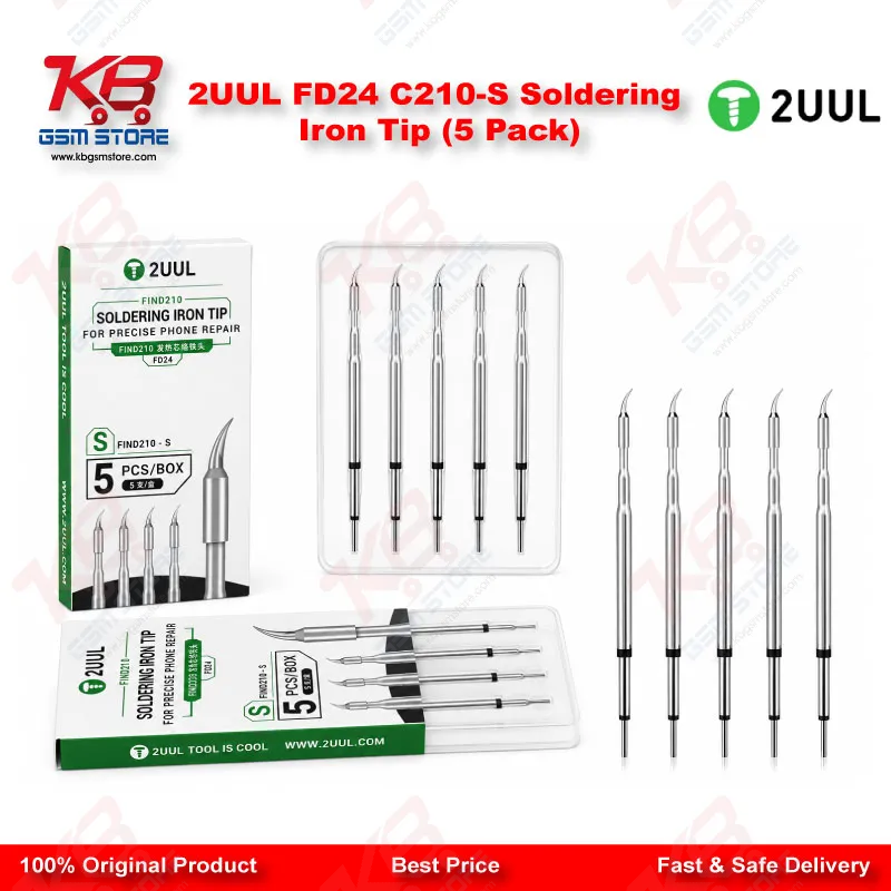 2UUL FD24 C210-S Soldering Iron Tip (5 Pack)