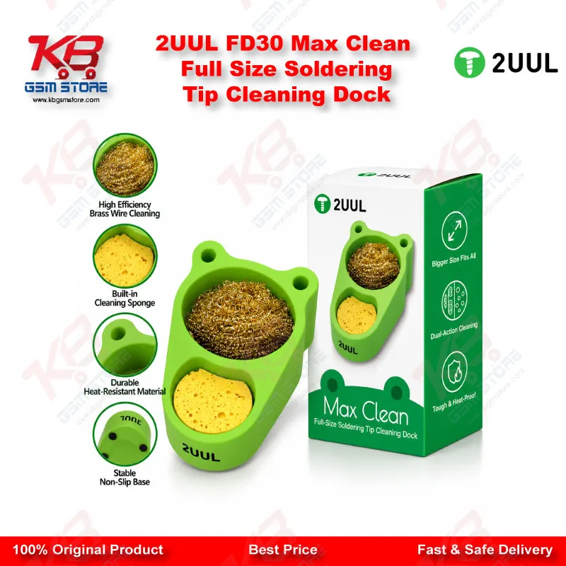 2UUL FD30 Max Clean Full Size Soldering Tip Cleaning Dock