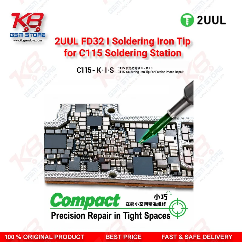 2UUL FD32 I Soldering Iron Tip for C115 Soldering Station (1 Pack)