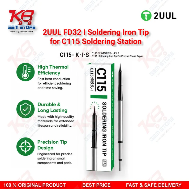 2UUL FD32 I Soldering Iron Tip for C115 Soldering Station (1 Pack)