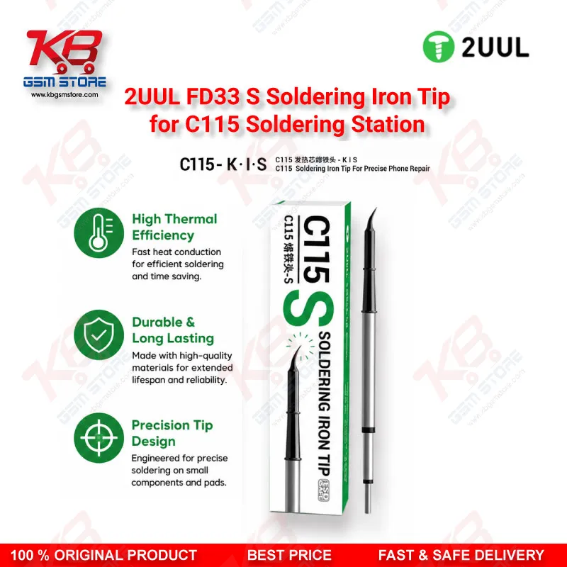 2UUL FD33 S Soldering Iron Tip for C115 Soldering Station (1 Pack)