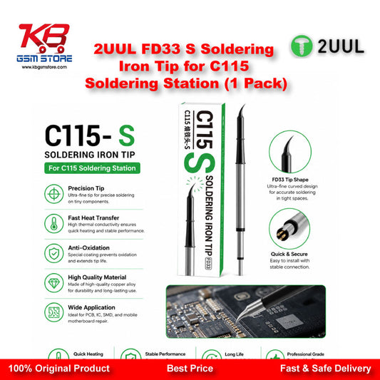 2UUL FD33 S Soldering Iron Tip for C115 Soldering Station (1 Pack)