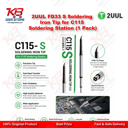 2UUL FD33 S Soldering Iron Tip for C115 Soldering Station (1 Pack)