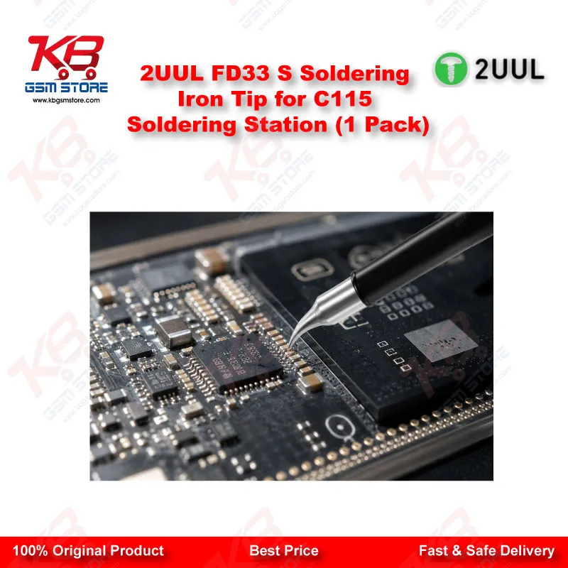 2UUL FD33 S Soldering Iron Tip for C115 Soldering Station (1 Pack)