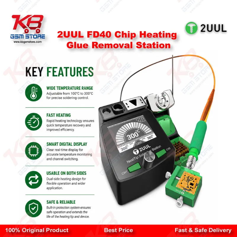 2UUL FD40 Chip Heating Glue Removal Station – Mobile Repair Preheater